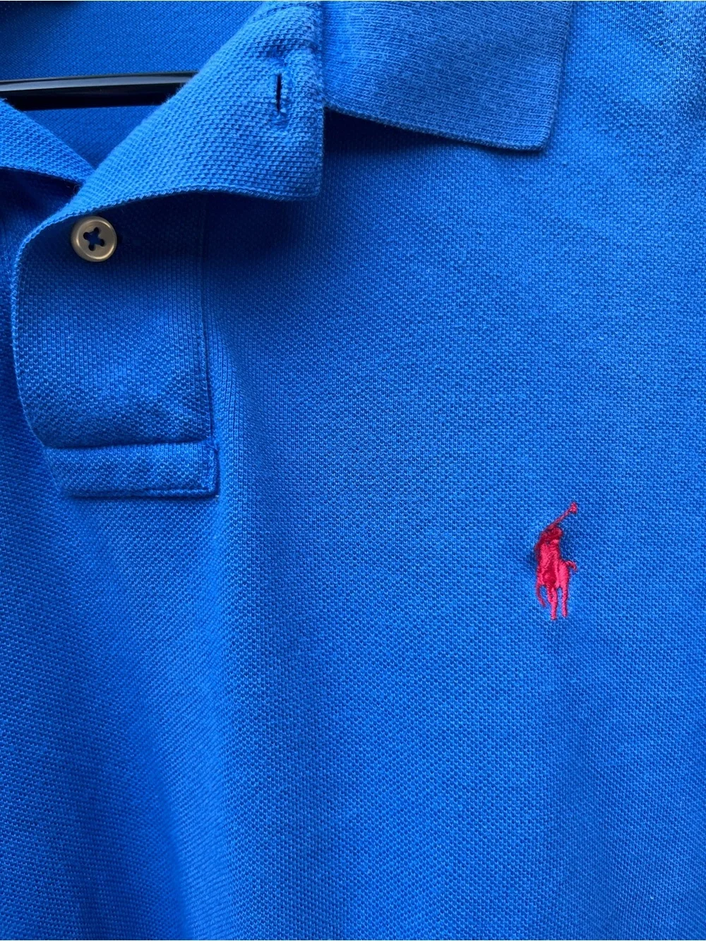 Polo by Ralph Lauren Bright Blue Short-Sleeve Polo with Red Pony